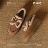 ZHR则则加绒保暖博肯鞋可爱风雪地靴女2024冬季百搭一脚蹬乐福鞋 商品缩略图9