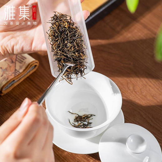 雅集组合装简约中式茶道三件套（磨砂茶则/B+茶勺/访友吸水茶巾） 商品图6