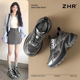ZHR则则透气增高老爹鞋网面显瘦女鞋春季新款ins百搭休闲运动鞋女