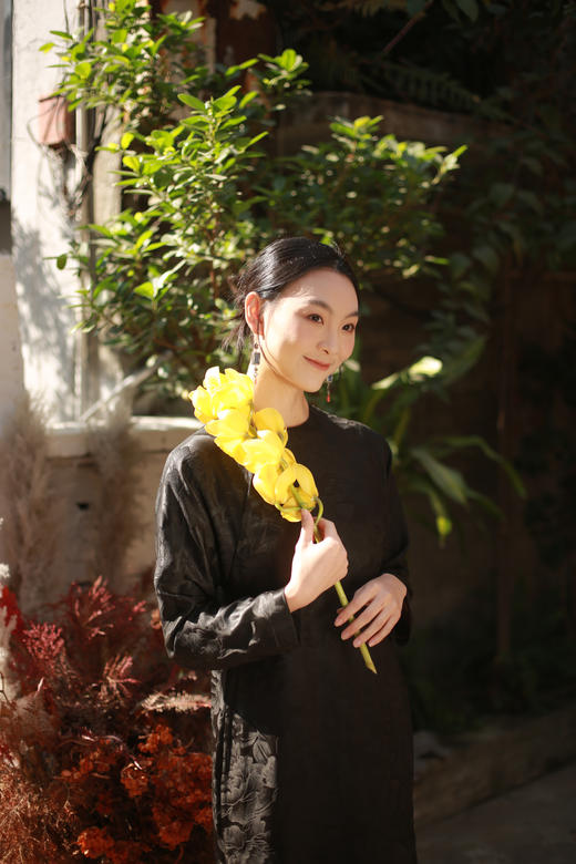 漫物记重磅提花斜襟一粒扣袍子XYS-W234 商品图6