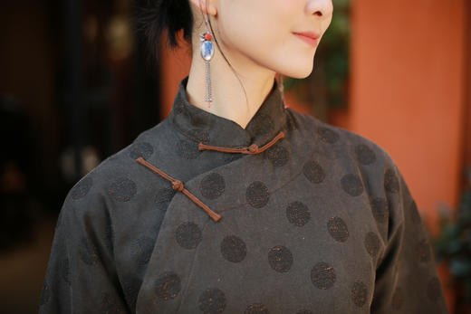 漫物记圆圈喇叭袖连肩旗袍XYS-W235 商品图4