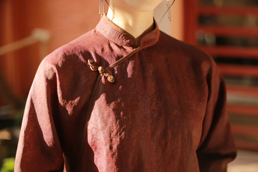 漫物记立领斜襟树叶扣上衣XYS W228 商品图2