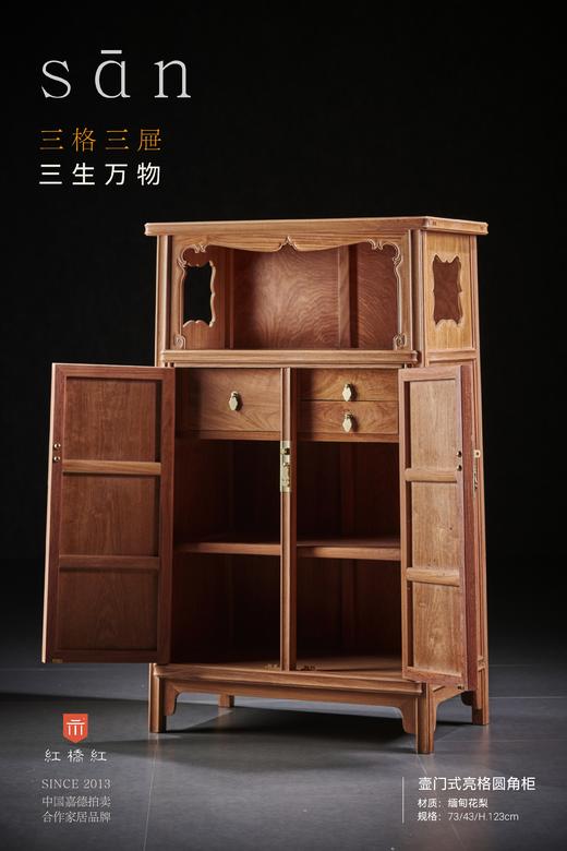 红桥红  家具严选  缅甸花梨（大果紫檀）【124 壶门小圆角柜】 商品图6