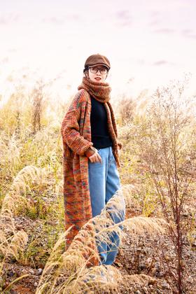 艺术感针织开衫外套