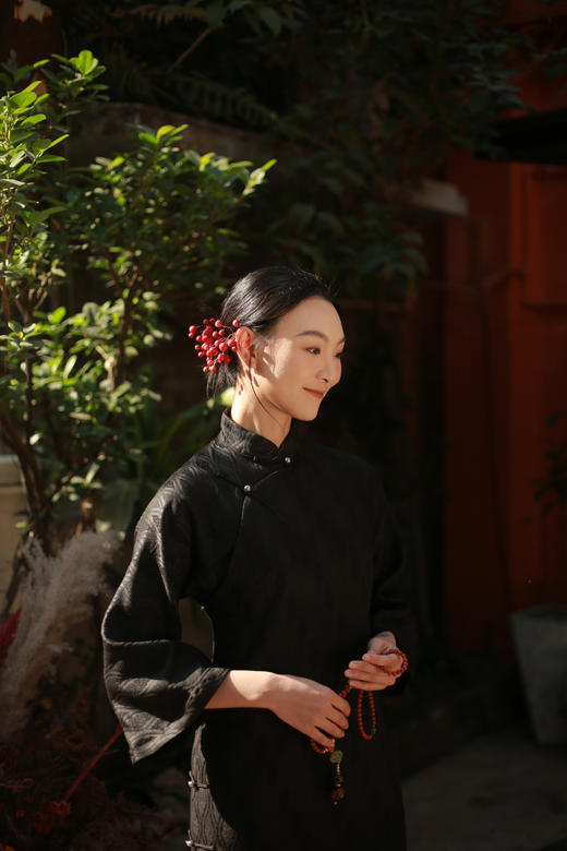 漫物记菱花喇叭袖连肩旗袍XYS-W248 商品图1