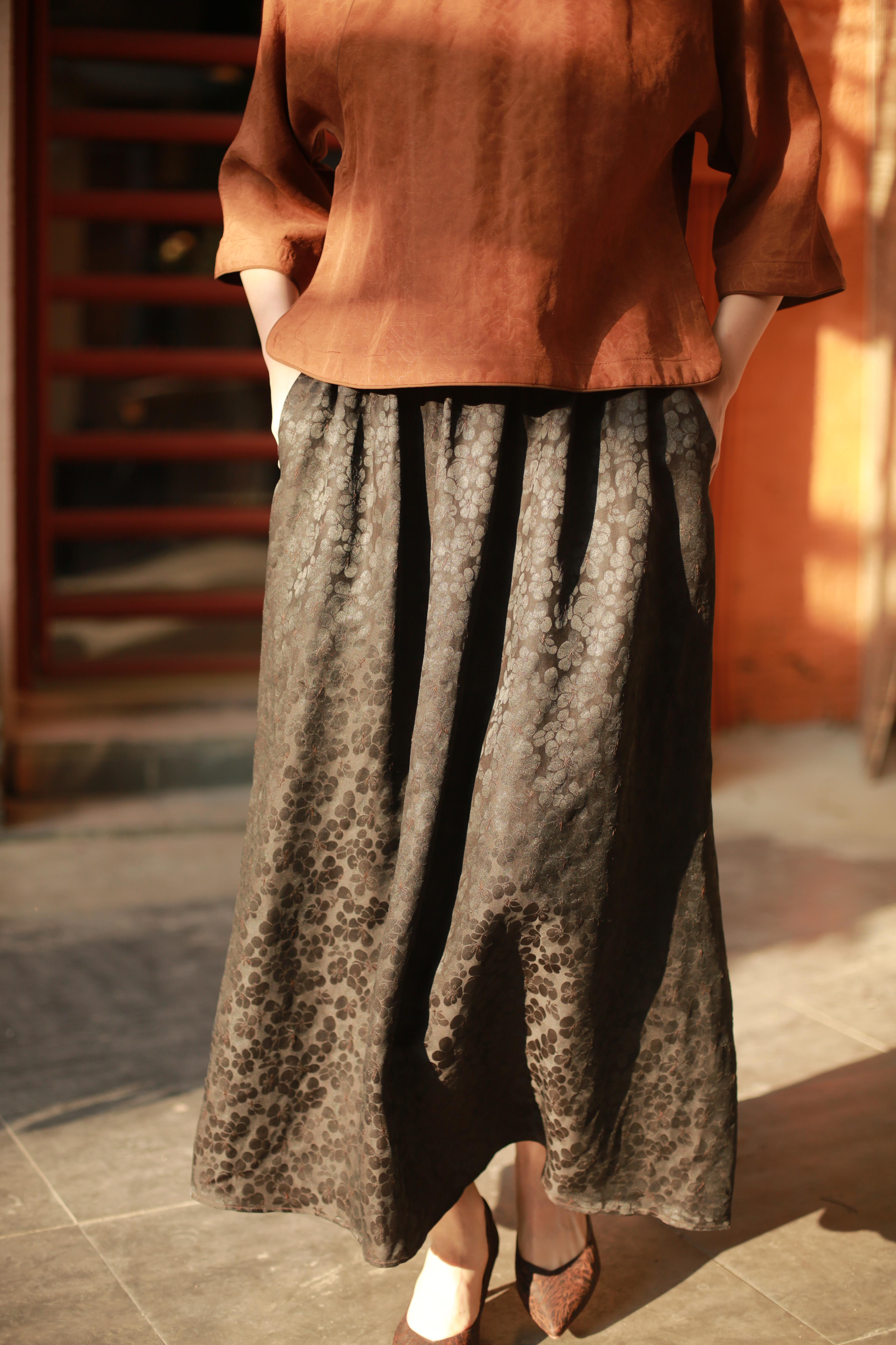 漫物记提花大摆裙XYS-w231