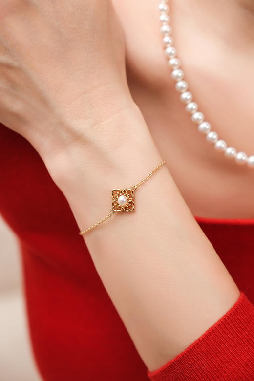 pearl moments珍刻  万事如意 四叶草（珍珠）项链 商品图6