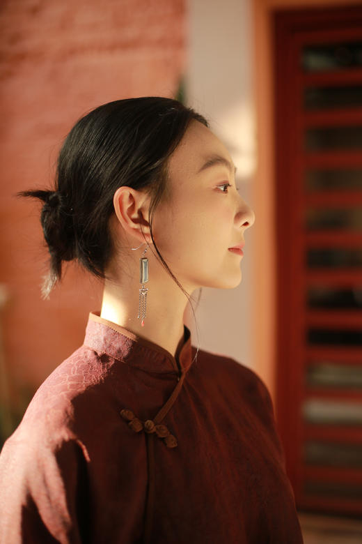 漫物记立领斜襟树叶扣上衣XYS W228 商品图3