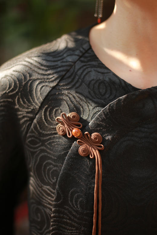 漫物记花苞袖蝴蝶盘扣上衣xys-w232 商品图5