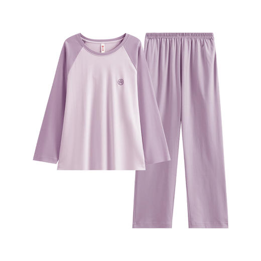 春秋季纯棉长袖套装宽松休闲加大码全棉家居服 A-5196  芬腾 商品图4