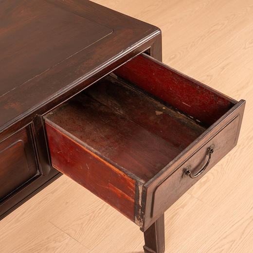 清 红木带屉四面平棋牌桌 商品图3