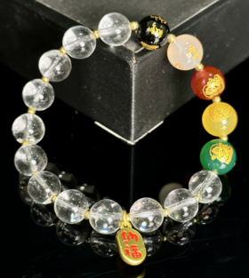 【五台山老师恭请】白水五色手串700714