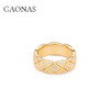 GAONAS 欧美时尚潮流金色设计戒指11007JRG 商品缩略图1
