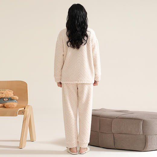 【冬季新品】洁丽雅正品珊瑚绒家居服可爱卡通保暖长袖长裤套装女 商品图4