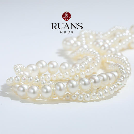 阮仕蕾丝系列   S925银淡水珍珠项链  3-3.5mm/6.3-7.3mm   NH3-7.3LS-1D 商品图1