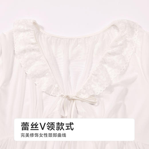 都市丽人女士特殊面料两件袍薄针织网纱好睡好眠两件套LHH4A4 商品图5