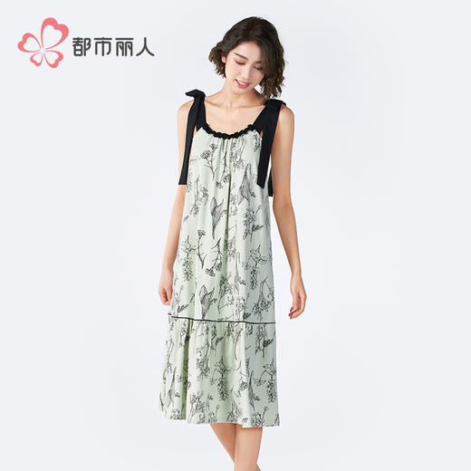 都市丽人女士棉质背心裙薄40支TC拉架亲情蜜语袖类LHH6E6 商品图2