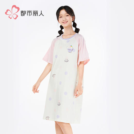 都市丽人女士特价棉质短袖套装薄32支CVC单面超值精选短袖类LHH6A1 商品图2