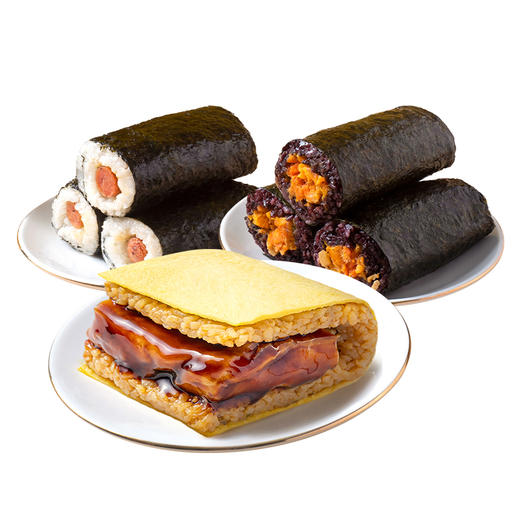 厦航空厨手卷饭团加热即食黑米咸蛋黄黑椒肉肠腿排寿司微波即食 商品图4