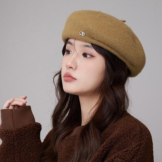 【超百搭❗️法式气质贝雷帽】显脸小，时尚美观，防寒保暖！秋冬文艺复古画家帽毛呢女保暖蓓蕾帽 商品图3