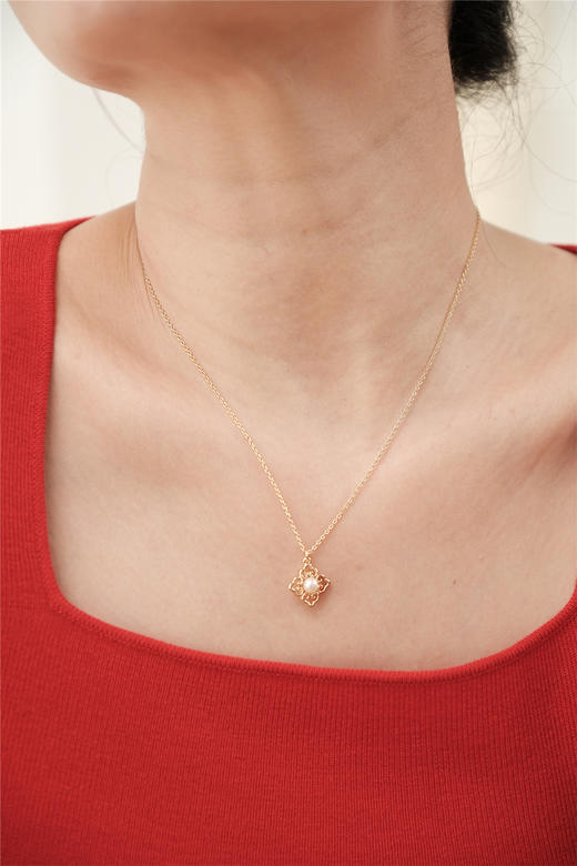 pearl moments珍刻  万事如意 四叶草（珍珠）项链 商品图7