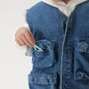 马克珍妮男女童多功能口袋牛仔马甲儿童上衣2025年春装新款250066 商品缩略图2