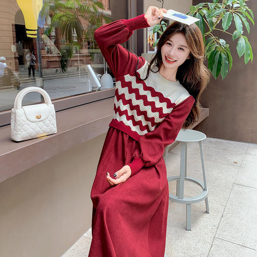 2025年新款首发假两件连衣裙百搭打底穿LZW&17287 商品图0