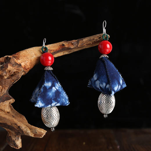 蕉月手工蜡染耳环  | 民族风情 商品图0