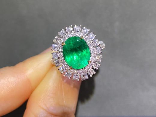 2.42ct刻面祖母绿戒指吊坠 商品图0