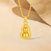 周六福黄金吊坠女款碎金小葫芦黄金镶嵌5G足金吊坠福禄双全 商品缩略图4