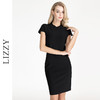 LIZZY早秋新款简约气质修身显瘦百搭弹力面料舒适收腰S连衣裙 商品缩略图1