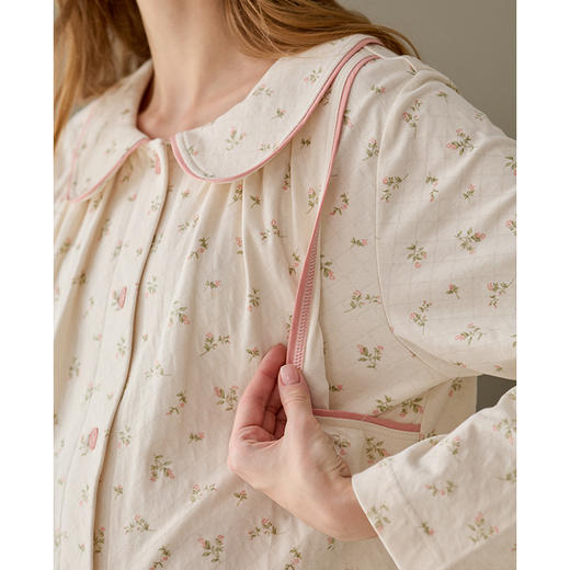芬腾月子服女睡衣春秋季棉质长袖孕妇套装产后哺乳喂奶产妇家居服 商品图1