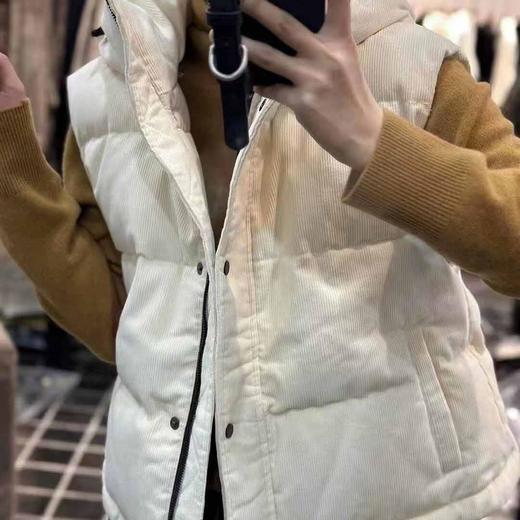 顺丰包邮洛诗琳35658软糯保暖宽松连帽鹅绒马甲羽绒服3191 商品图0