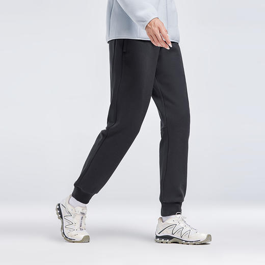 拓路者女款加绒长裤2024年冬季灰色加厚休闲裤束腿保暖简约卫裤 商品图1