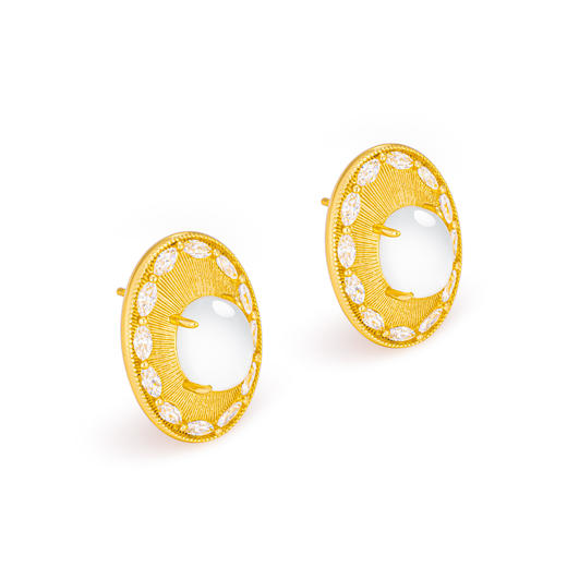 GAONAS 罗马假日 金色时尚设计耳环 11260EGO 商品图1