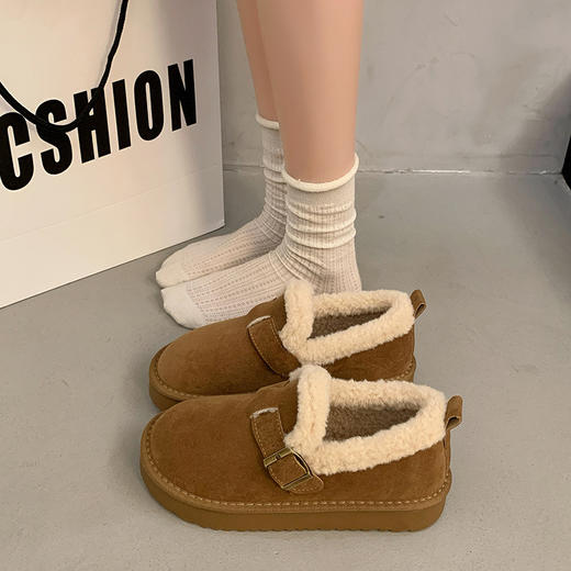 【HF】无忧购“清仓福利”冬季休闲百搭加绒一脚蹬软底防滑女F03-1（截单后7天发货) 商品图4