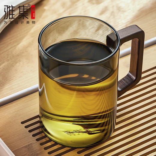 雅集玻璃杯直身杯450ml（烟灰） 商品图1