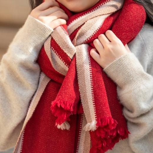 菜菜家羊绒羊毛披肩|非遗匠人手织！又柔又暖，围巾 商品图2