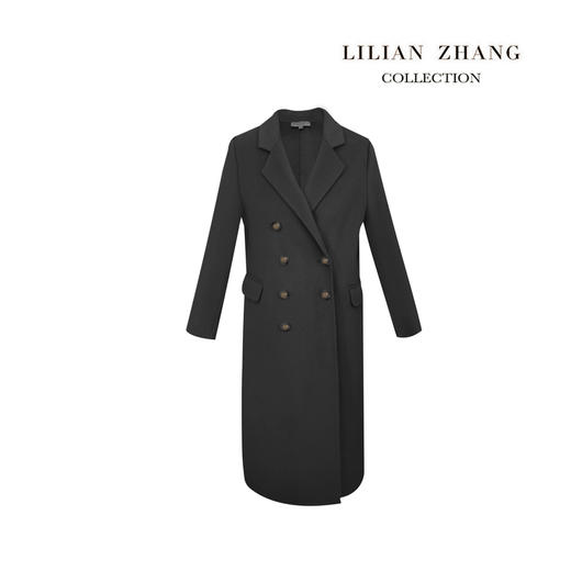 LILIAN ZHANG ——定制——设计款后开衩羊毛秋冬双面呢大衣 1906317 商品图4