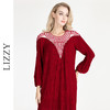 LIZZY早秋优雅长袍高贵宽松钉珠宴会派对礼服连衣裙8095 商品缩略图1