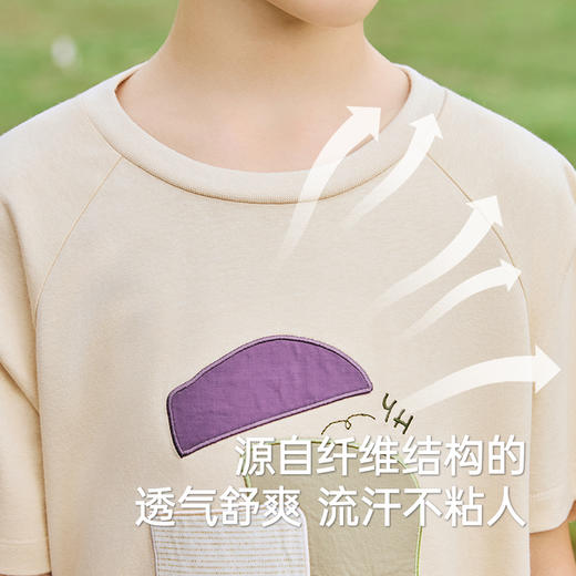 【商场同款】英氏儿童T恤夏季短袖T恤男童速干透气上衣2025新款 商品图2