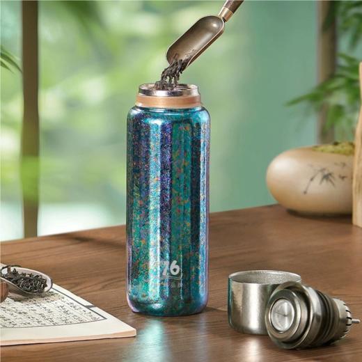 76新款钛杯纯钛保温杯高档机械显温男女车载便携大容量泡茶杯水杯 商品图4