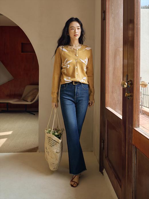  春日绮梦美丽诺羊毛铃兰花毛织开衫FCF1WSC060 商品图8