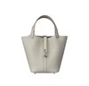 HERMES爱马仕 Picotin Lock 18 银扣 Clemence小公牛皮 菜篮子水桶包手提包 18 女款 8L Beton冰川白 商品缩略图0