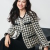 【高货sh】全新升级【铂金会员441/天猫599/差价158】(33515) 洛诗春季法式轻奢重磅绵羊毛编织千鸟格粗花呢小香风外套 商品缩略图0
