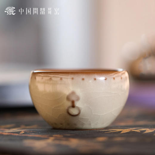 问鼎哥窑玖发发战鼓杯 招财进宝战鼓杯 商品图1
