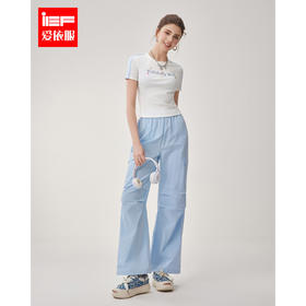 IEF/爱依服时尚套装 夏季新款美式甜酷休闲运动风百搭上下套裤D41008