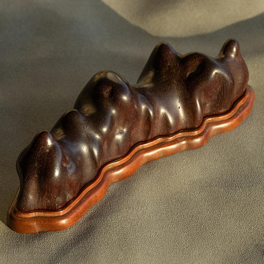 清 紫檀木雕山子笔架山 商品图2