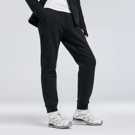 拓路者女款加绒长裤2024年冬季灰色加厚休闲裤束腿保暖简约卫裤 商品图2