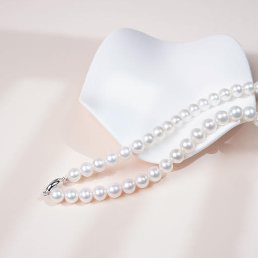 阮仕惊鸿系列  S925银淡水珍珠项链 8.3-9.3mm（4A大证） N8.3-9.3JHD 商品图0